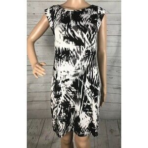 Apt. 9 Dress Abstract Print Cap Sleeve